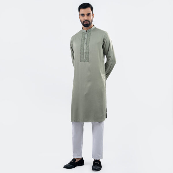 Lubnan Men’s Regular Fit Grey Color Panjabi