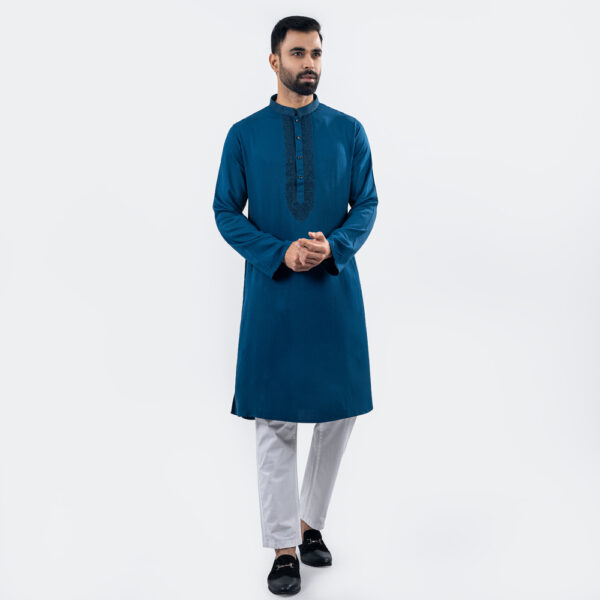 Lubnan Men’s Regular Fit Blue Color Panjabi