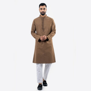 Lubnan Men’s Regular Fit Premium Dark Brown Color Panjabi