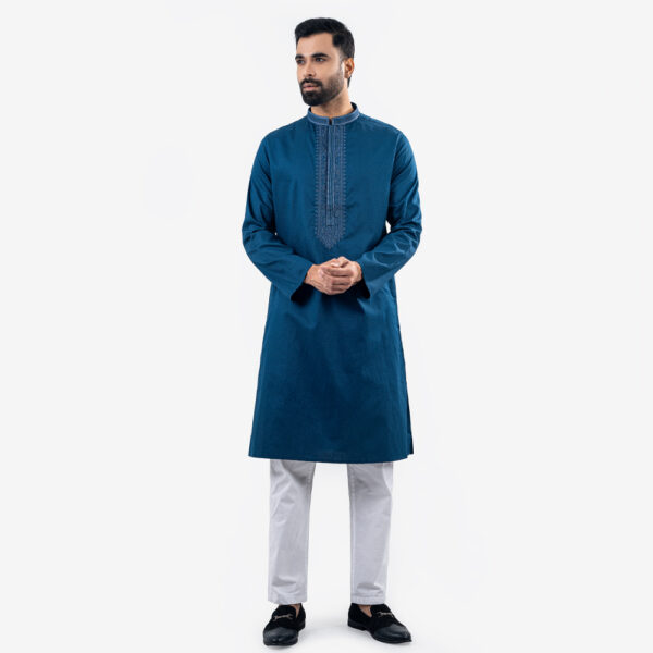 Lubnan Men’s Regular Fit Blue Color Panjabi