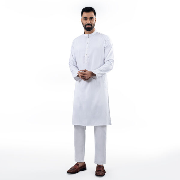 Lubnan Men’s Regular Fit White Color Panjabi