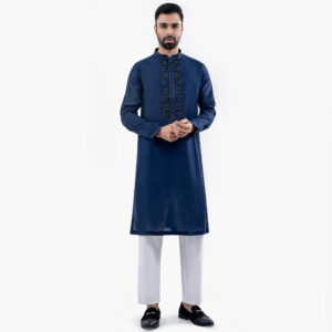 Lubnan Men’s Regular Fit Navy Color Premium Panjabi