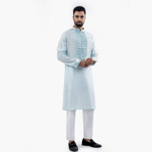 Lubnan Men’s Regular Fit Sky Blue Color Premium Panjabi