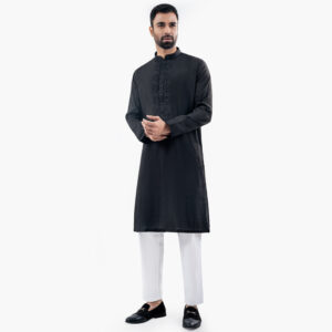 Lubnan Men’s Regular Fit Black Color Premium Panjabi