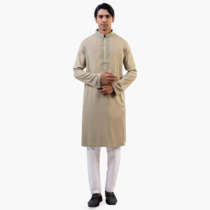Lubnan Men’s Regular Moss Grey Panjabi