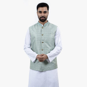 Premium Pastel Color Printed Waistcoat by LUBNAN