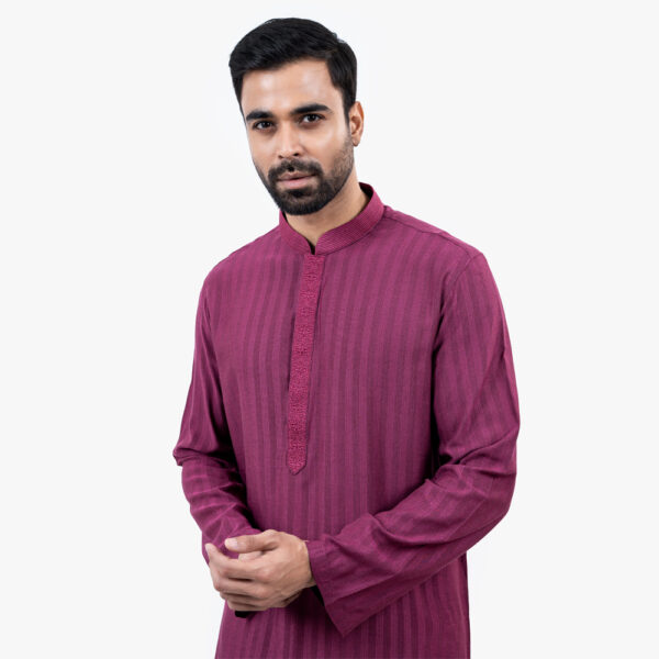 Lubnan Men’s Regular Fit Lite Maroon Color Panjabi
