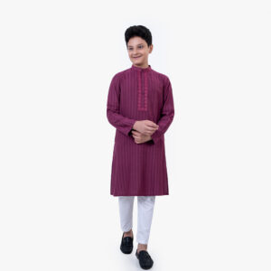 Boys Maroon Color Panjabi