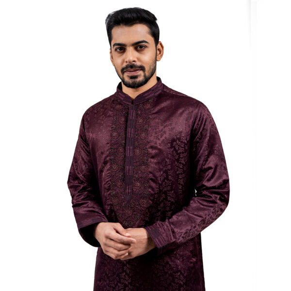 Lubnan Men’s Regular Fit Cherry Color Premium Panjabi
