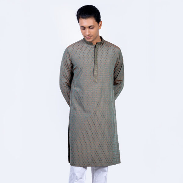 Lubnan Men’s Regular Fit Green Color Classic Panjabi