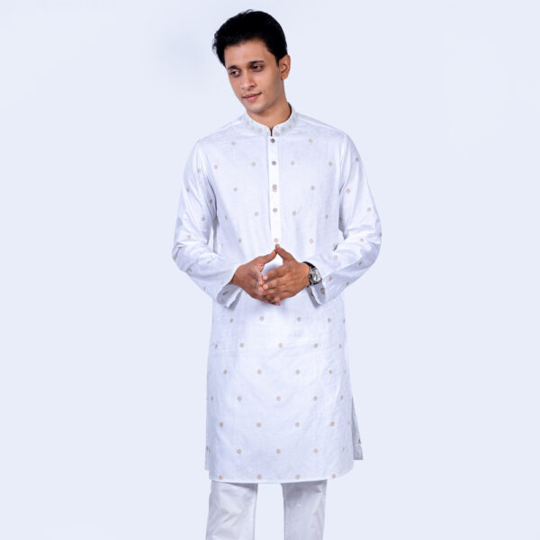 Lubnan Men’s Regular Fit White Color Premium Panjabi