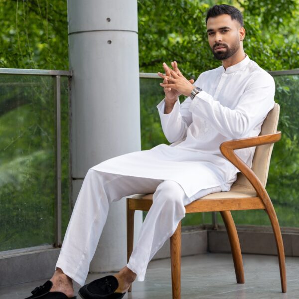 LUBNAN Men’s Premium White Color Panjabi