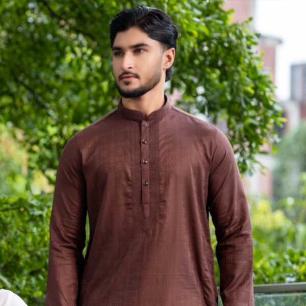 LUBNAN Men’s Premium Chocolate Color Panjabi