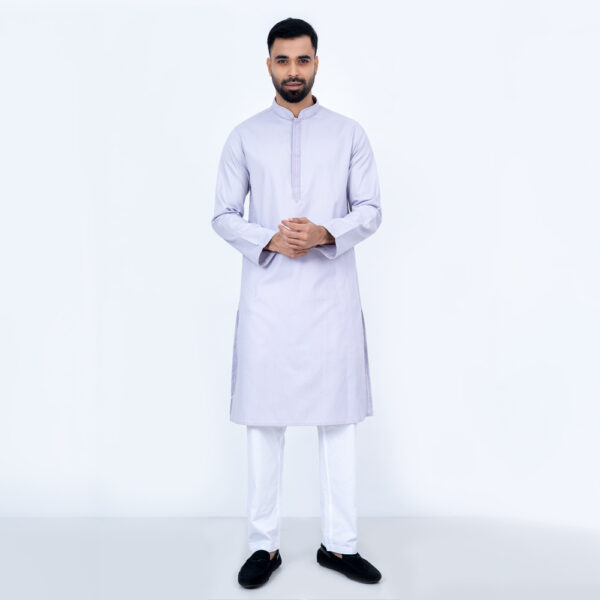 Lubnan Men’s Light Lavender Color Regular Fit Panjabi