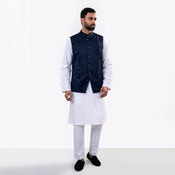 Premium Dark Blue Color Waistcoat by Lubnan