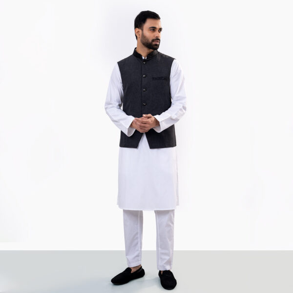 Premium Black Color Waistcoat by Lubnan