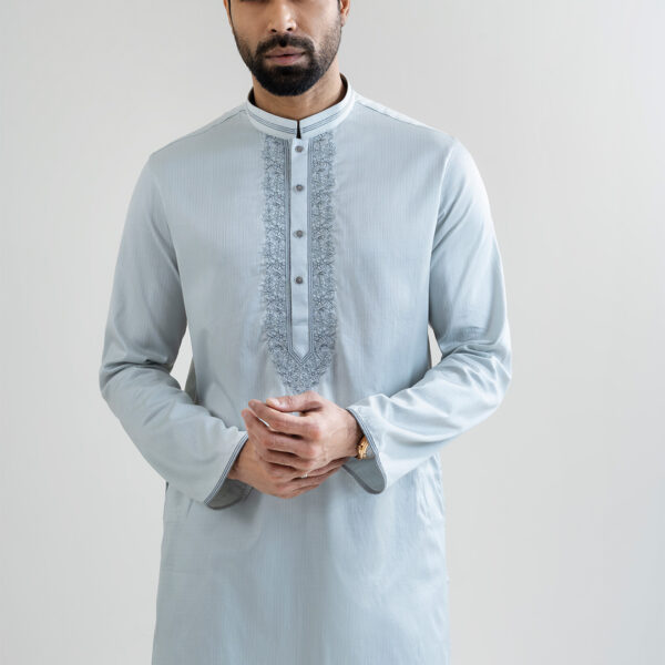 LUBNAN Men’s Sky Blue Color Regular Fit Premium Panjabi