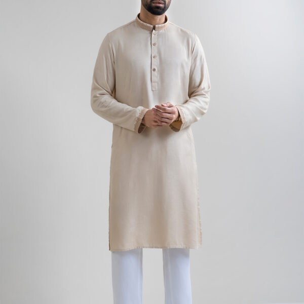 LUBNAN Men’s Brown Color Regular Fit Premium Panjabi