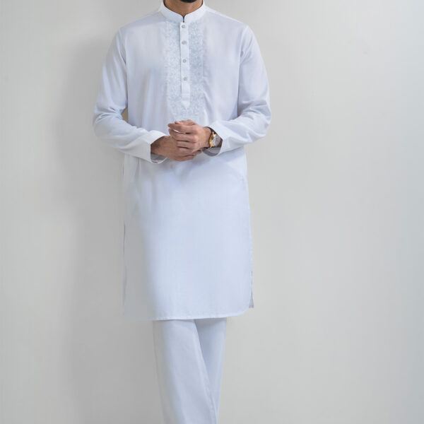 LUBNAN Men’s White Color Regular Fit Premium Panjabi