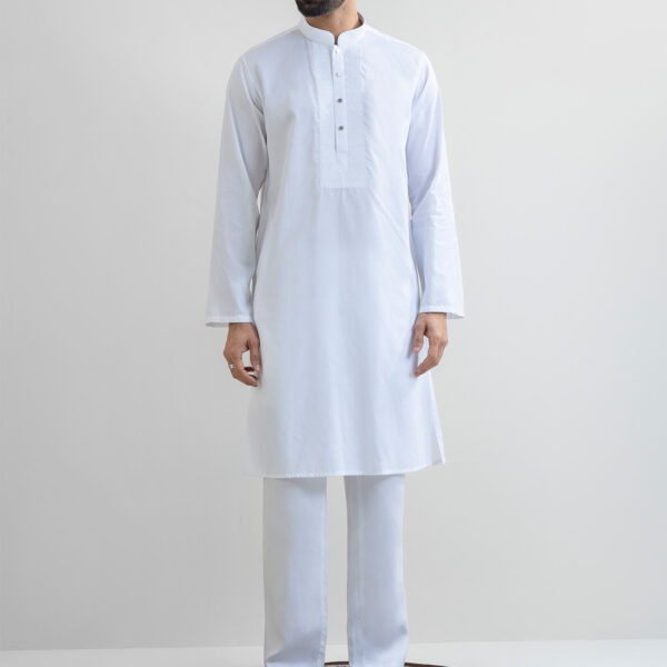 LUBNAN Men’s White Color Regular Fit Premium Panjabi