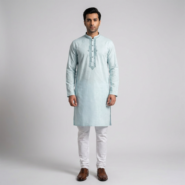 LUBNAN Men’s Lite Paste Color Regular Fit Premium Panjabi